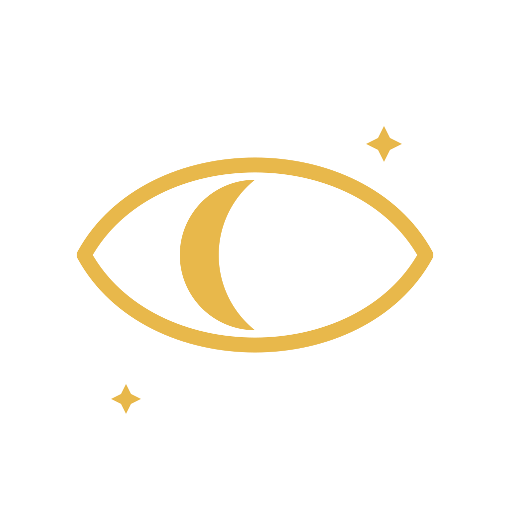 Omenote — an eye with a crescent moon